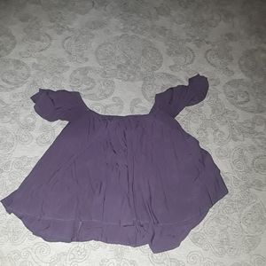 Off Shoulder Flowy Crinkle Top